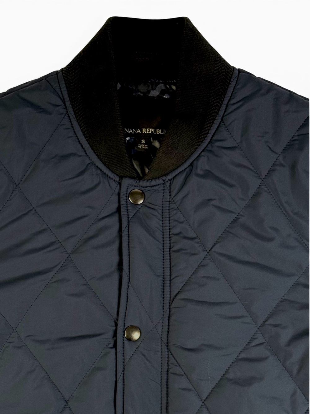 Banana Republic Navy Quilted Water Resistant Jacket Men’s Small NWOT